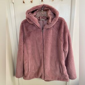 Style & Co. “Teddy” Hoodie Mauve Jacket Sz L/XL